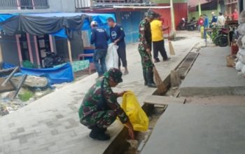 Koramil 1403-06 Laksanakan Gotong Royong, Syahruni: Meningkatkan Solidaritas
