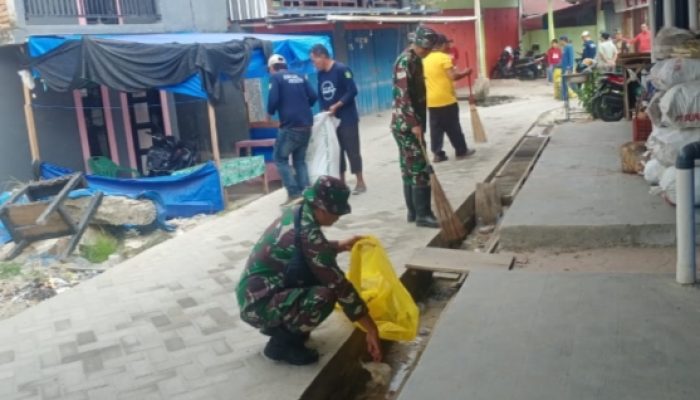 Koramil 1403-06 Laksanakan Gotong Royong, Syahruni: Meningkatkan Solidaritas